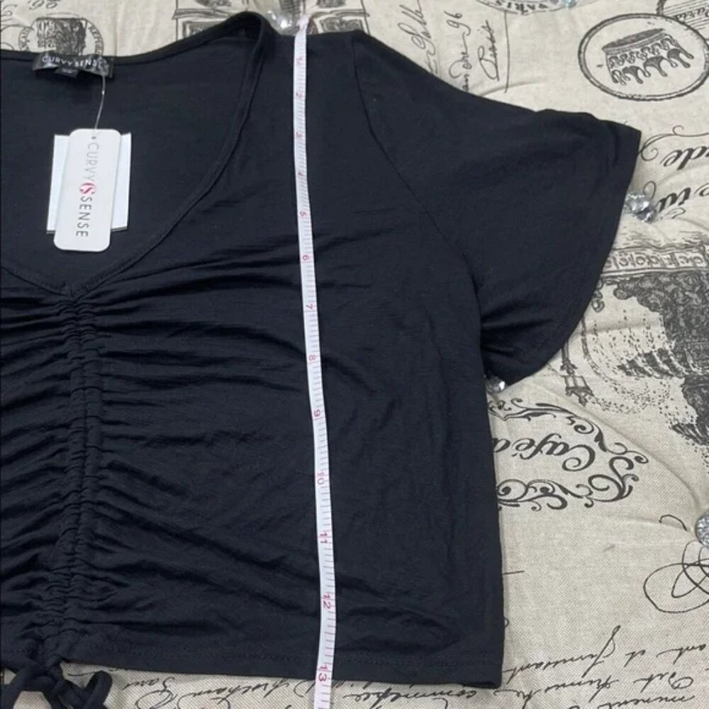 Curvy Sense Drawstring Crop Top - Picture 5 of 8